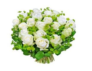 Bukiet białych kwiatów - róże